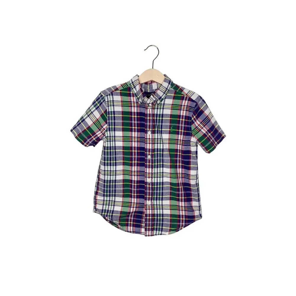 Ralph Lauren Multicolor Plaid Short Sleeve Button Down Shirt 6
